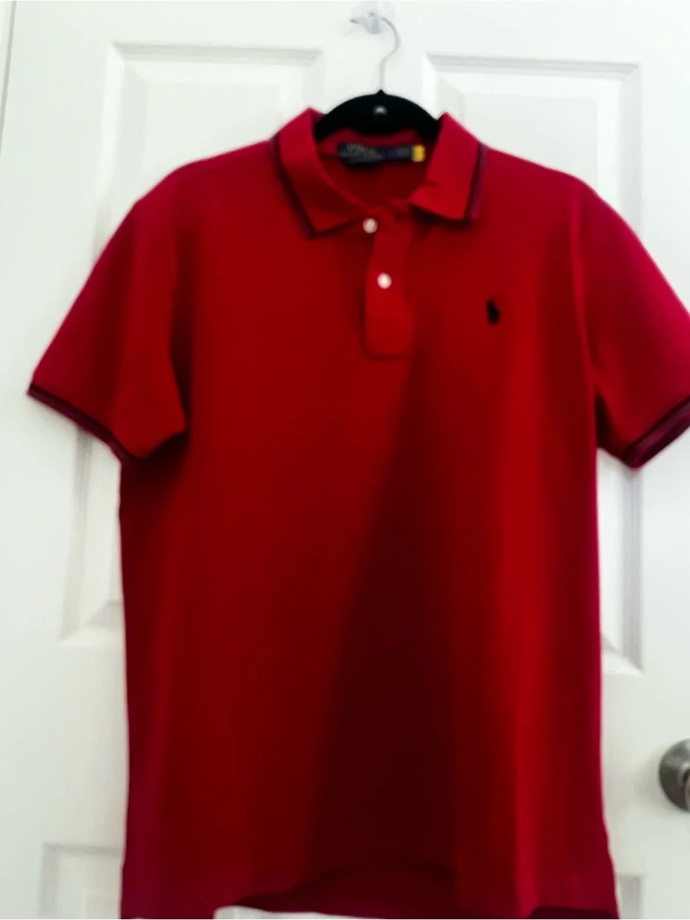 Ralph Lauren Red Polo with Contrast Trim